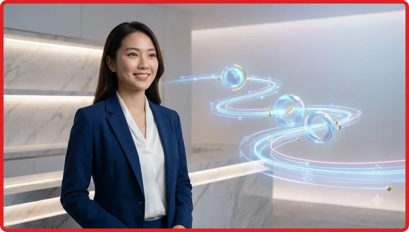 Minh họa biểu tượng ví điện tử kỹ thuật số kết nối an toàn với tài khoản ngân hàng