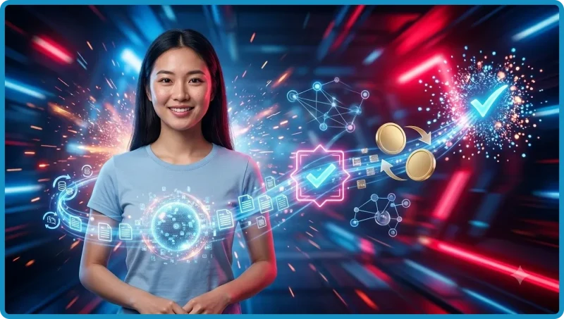 Minh họa khái niệm game nổ hũ online hiện đại với giao diện kỹ thuật số và đồng xu vàng
